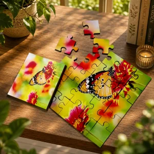 Butterfly Bloom PVC Jigsaw Puzzle for Kids & Adults