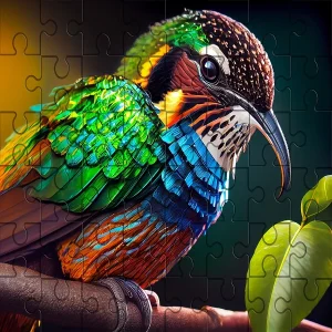 Solvy Puzzle – Premium Hummingbird Jigsaw Puzzle (Vibrant Nature Art)