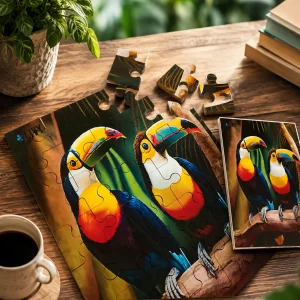 Vibrant Toucans in the Tropics Jigsaw Puzzle